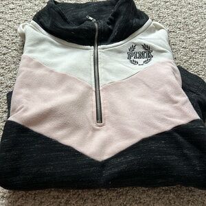 LG PINK quarter zip sweatshirt